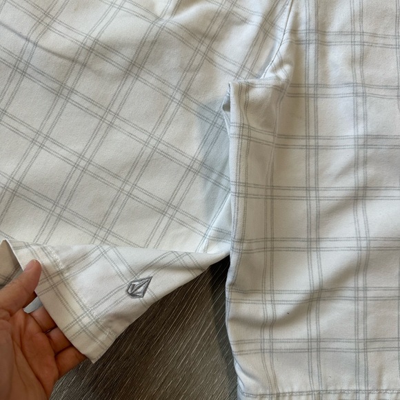 Volcom Corpo Class  White Plaid Shorts Mens Size 32 - Picture 6 of 9